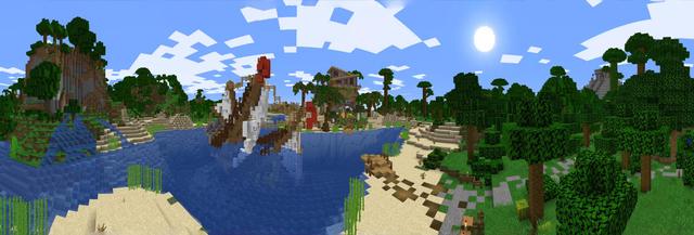 Panorama of the Minecraft Bedrock Marketplace product Shipwrecked created by Dodo Studios.