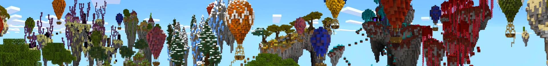 Panorama of the Minecraft Bedrock Marketplace product Skyblock Biomes Parkour created by Dodo Studios.