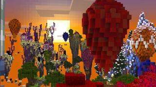 Screenshot of the Minecraft Bedrock Marketplace product Skyblock Biomes Parkour created by Dodo Studios.