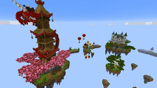 Screenshot of the Minecraft Bedrock Marketplace product Skyblock Dungeons created by Dodo Studios.