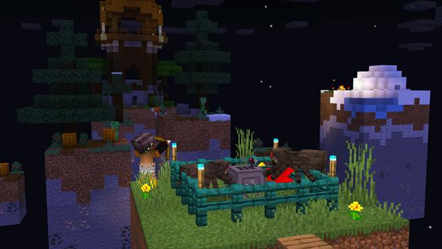 Screenshot of the Minecraft Bedrock Marketplace product Skyblock Factory created by Dodo Studios.