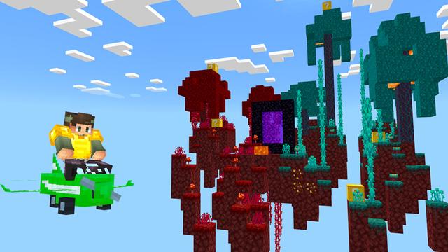 Screenshot of the Minecraft Bedrock Marketplace product Skyblock Lucky Blocks created by Dodo Studios.