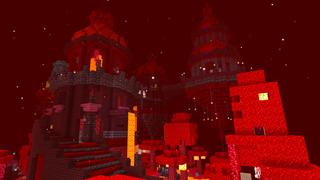 Screenshot of the Minecraft Bedrock Marketplace product Skyblock Nether Dungeons created by Dodo Studios.