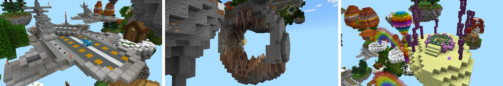 Panorama of the Minecraft Bedrock Marketplace product Skyblock + Islands created by Dodo Studios.