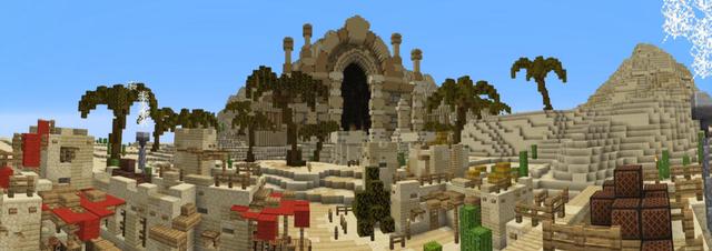 Panorama of the Minecraft Bedrock Marketplace product Temple Hunters created by Dodo Studios.