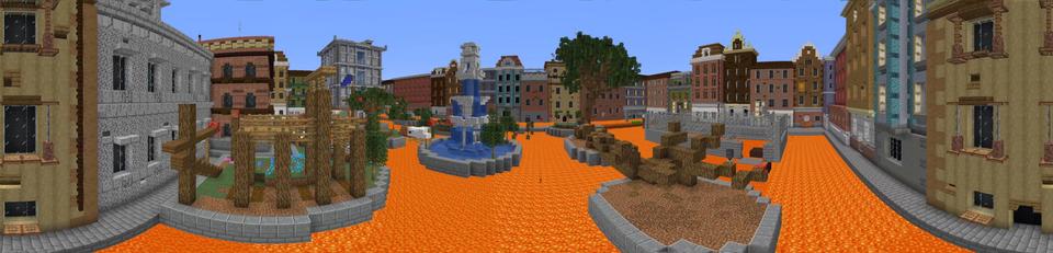 Panorama of the Minecraft Bedrock Marketplace product The Floor Is Lava Parkour created by Dodo Studios.