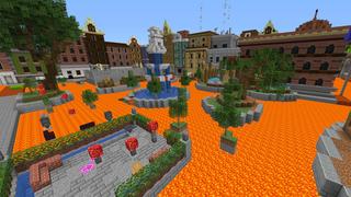 Screenshot of the Minecraft Bedrock Marketplace product The Floor Is Lava Parkour created by Dodo Studios.