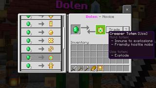 Screenshot of the Minecraft Bedrock Marketplace product Totems Expansion created by Dodo Studios.