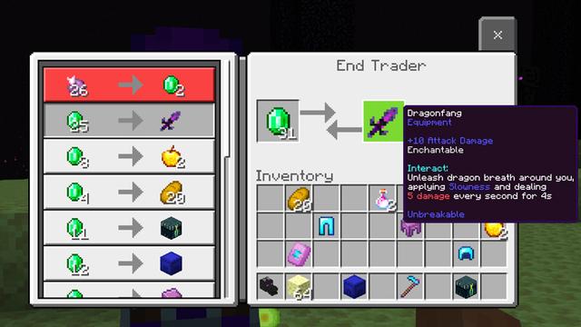Screenshot of the Minecraft Bedrock Marketplace product Traders++ Add-On created by Dodo Studios.