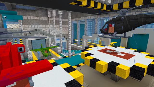 Screenshot of the Minecraft Bedrock Marketplace product Ultimate Superhero Base created by Dodo Studios.