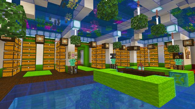 Screenshot of the Minecraft Bedrock Marketplace product Underwater Mansion created by Dodo Studios.