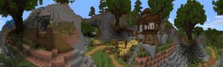 Panorama of the Minecraft Bedrock Marketplace product Upgraded Caves created by Dodo Studios.