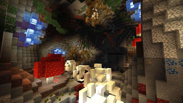Screenshot of the Minecraft Bedrock Marketplace product Upgraded Caves created by Dodo Studios.