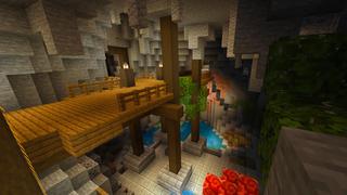 Screenshot of the Minecraft Bedrock Marketplace product Upgraded Caves created by Dodo Studios.