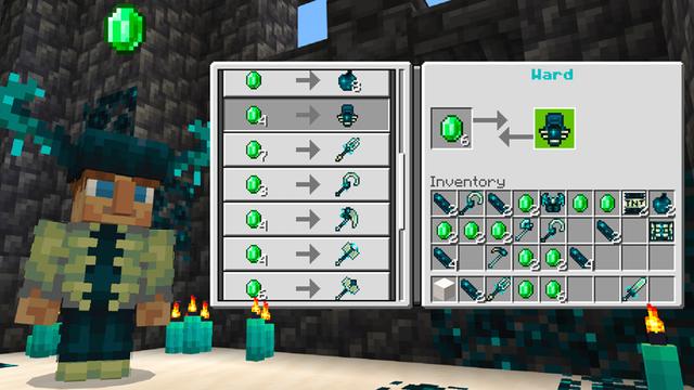 Screenshot of the Minecraft Bedrock Marketplace product Warden Tools created by Dodo Studios.