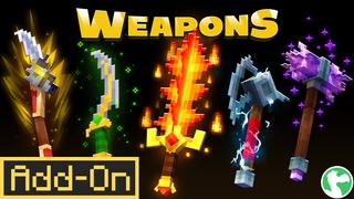 Thumbnail of the Minecraft Bedrock Marketplace product WEAPONS Add-On created by Dodo Studios.