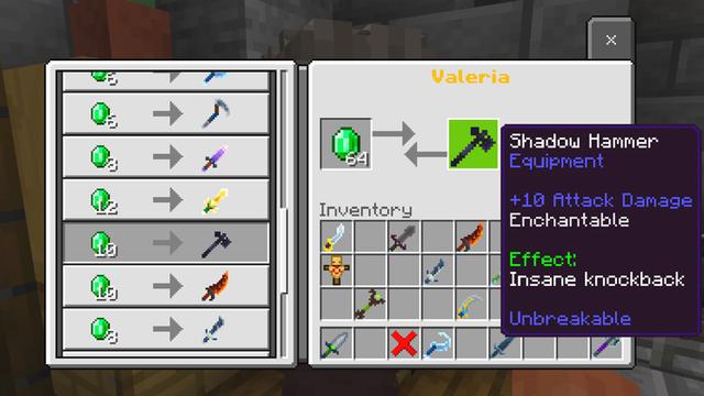 Screenshot of the Minecraft Bedrock Marketplace product Weapons Expansion created by Dodo Studios.