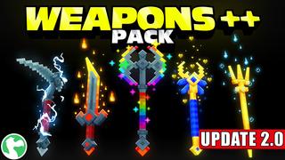 Thumbnail of the Minecraft Bedrock Marketplace product WEAPONS++ Pack created by Dodo Studios.