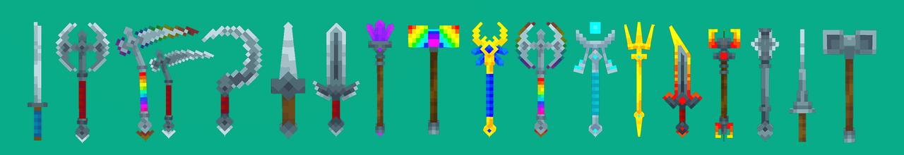 Panorama of the Minecraft Bedrock Marketplace product WEAPONS! created by Dodo Studios.