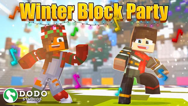 Thumbnail of the Minecraft Bedrock Marketplace product Winter Block Party created by Dodo Studios.