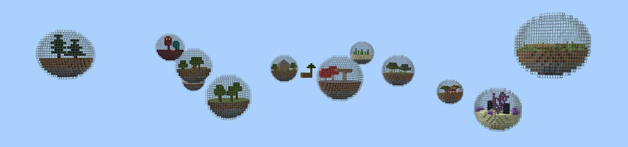 Panorama of the Minecraft Bedrock Marketplace product Bubbles Skyblock created by DogHouse.