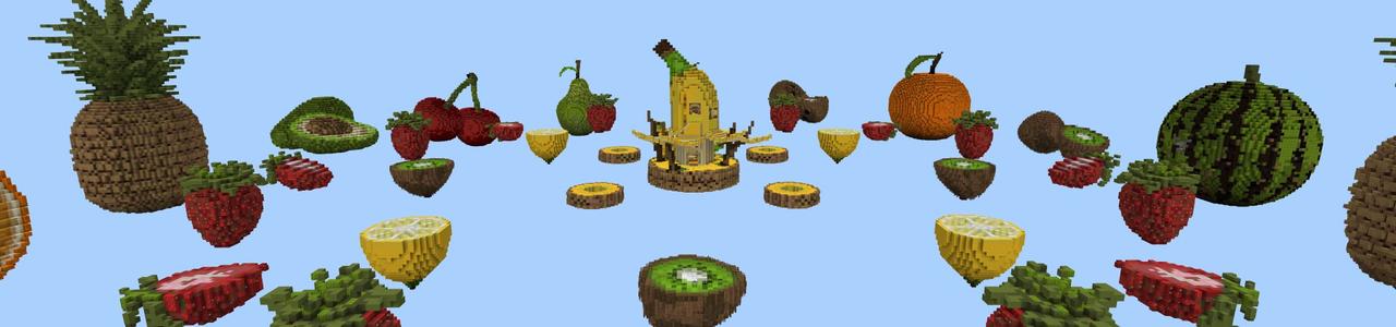 Panorama of the Minecraft Bedrock Marketplace product Fruit Skyblock created by DogHouse.