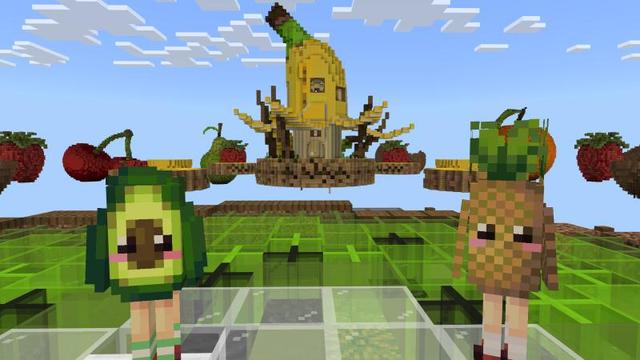 Screenshot of the Minecraft Bedrock Marketplace product Fruit Skyblock created by DogHouse.
