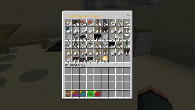 Screenshot of the Minecraft Bedrock Marketplace product Furniture Unlimited created by DogHouse.