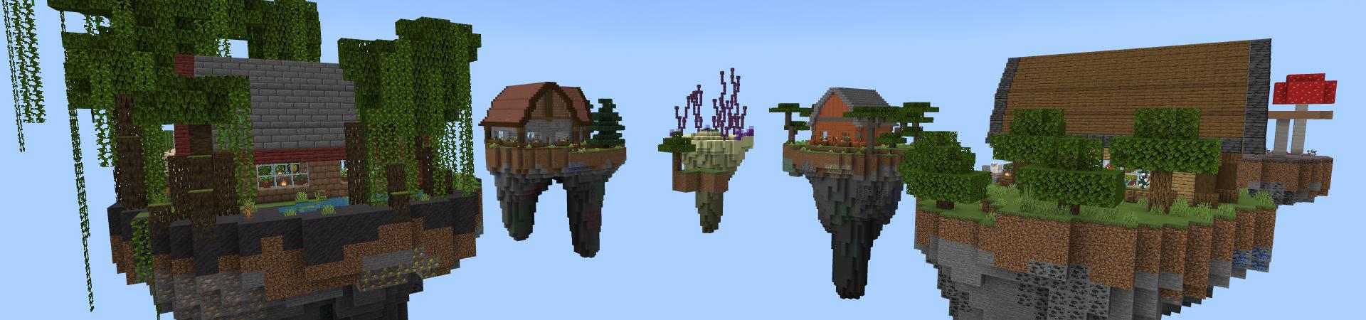 Panorama of the Minecraft Bedrock Marketplace product Hacker Tools Skyblock created by DogHouse.