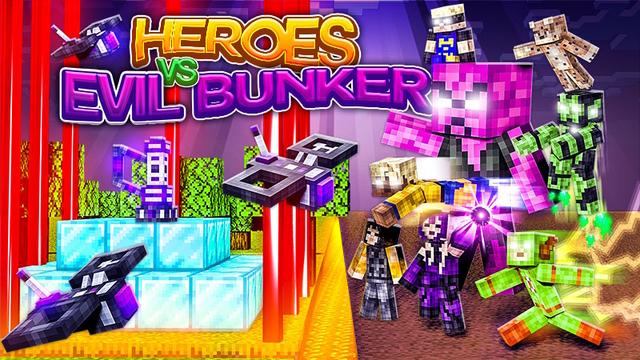 Thumbnail of the Minecraft Bedrock Marketplace product Heroes vs. Evil Bunker created by DogHouse.