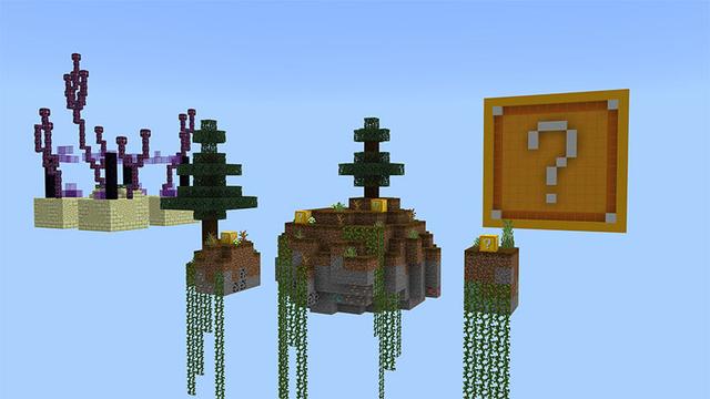 Screenshot of the Minecraft Bedrock Marketplace product Lucky Block Skyblock created by DogHouse.