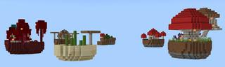 Panorama of the Minecraft Bedrock Marketplace product Mushroom Skyblock created by DogHouse.