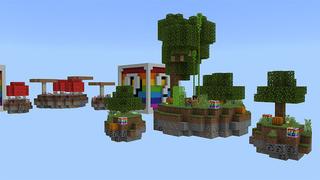 Screenshot of the Minecraft Bedrock Marketplace product Rainbow Lucky Block Skyblock created by DogHouse.