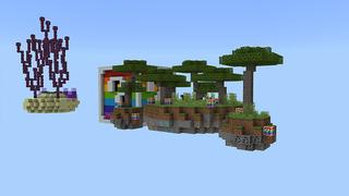 Screenshot of the Minecraft Bedrock Marketplace product Rainbow Lucky Block Skyblock created by DogHouse.