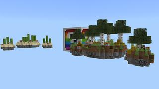 Screenshot of the Minecraft Bedrock Marketplace product Rainbow Lucky Block Skyblock created by DogHouse.
