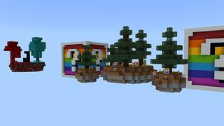 Screenshot of the Minecraft Bedrock Marketplace product Rainbow Lucky Block Skyblock created by DogHouse.