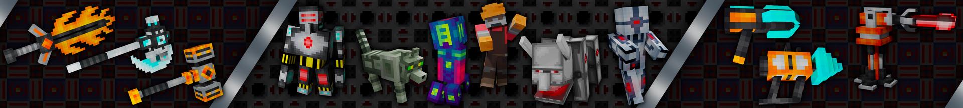 Panorama of the Minecraft Bedrock Marketplace product Safest Base Vs. Robots created by DogHouse.