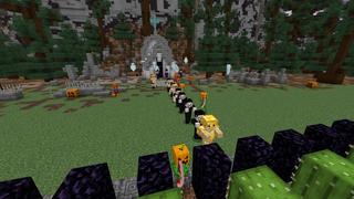 Screenshot of the Minecraft Bedrock Marketplace product Spooky Mobs vs. Haunted House created by DogHouse.