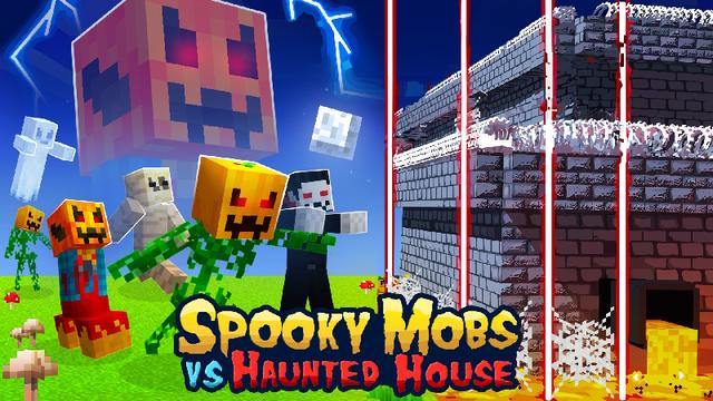 Thumbnail of the Minecraft Bedrock Marketplace product Spooky Mobs vs. Haunted House created by DogHouse.