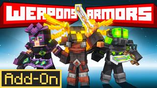 Thumbnail of the Minecraft Bedrock Marketplace product Waffen + Rüstungen Add-On created by DogHouse.