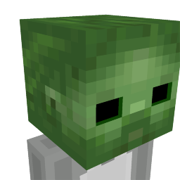 Thumbnail of the Minecraft Bedrock Marketplace product Baby Zombie Head created by Dots Aglow.