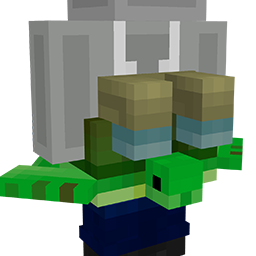 Thumbnail of the Minecraft Bedrock Marketplace product Turtle Jockey Costume created by Dots Aglow.