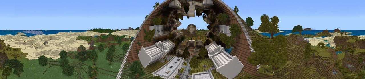 Panorama of the Minecraft Bedrock Marketplace product Hollow Hill created by Dragnoz.
