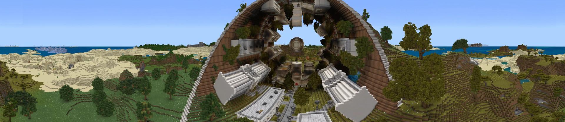 Panorama of the Minecraft Bedrock Marketplace product Hollow Hill created by Dragnoz.