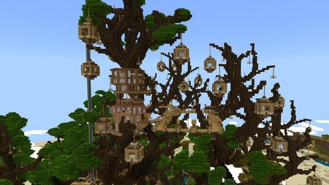 Screenshot of the Minecraft Bedrock Marketplace product Home Tree created by Dragnoz.