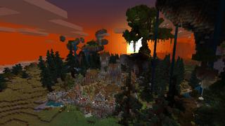 Screenshot of the Minecraft Bedrock Marketplace product Village Under the Trees created by Dragnoz.