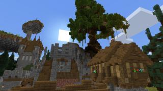 Screenshot of the Minecraft Bedrock Marketplace product Village Under the Trees created by Dragnoz.