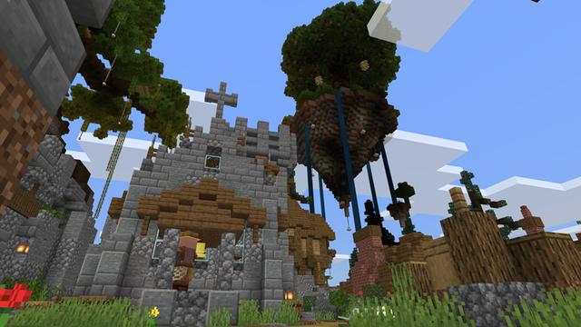 Screenshot of the Minecraft Bedrock Marketplace product Village Under the Trees created by Dragnoz.