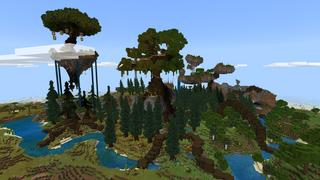 Screenshot of the Minecraft Bedrock Marketplace product Village Under the Trees created by Dragnoz.