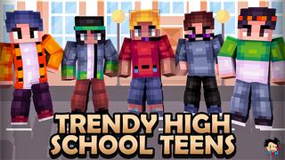 Thumbnail of the Minecraft Bedrock Marketplace product Trendy High School Teens created by Duh.